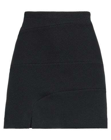 Cacharel Woman Mini Skirt Black Size 4 Cotton, Elastane