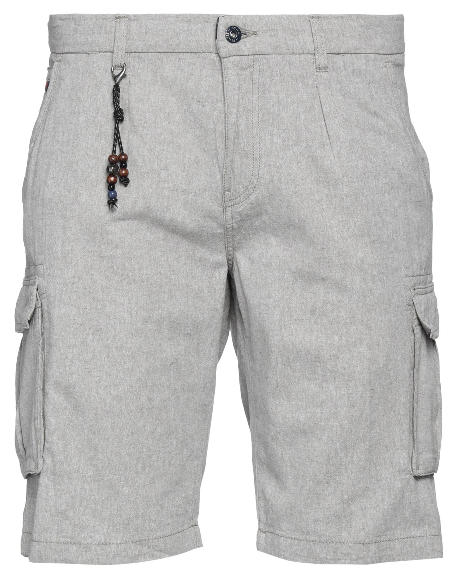 Yes Zee By Essenza Man Shorts & Bermuda Shorts Light Grey Size 31 Linen, Cotton