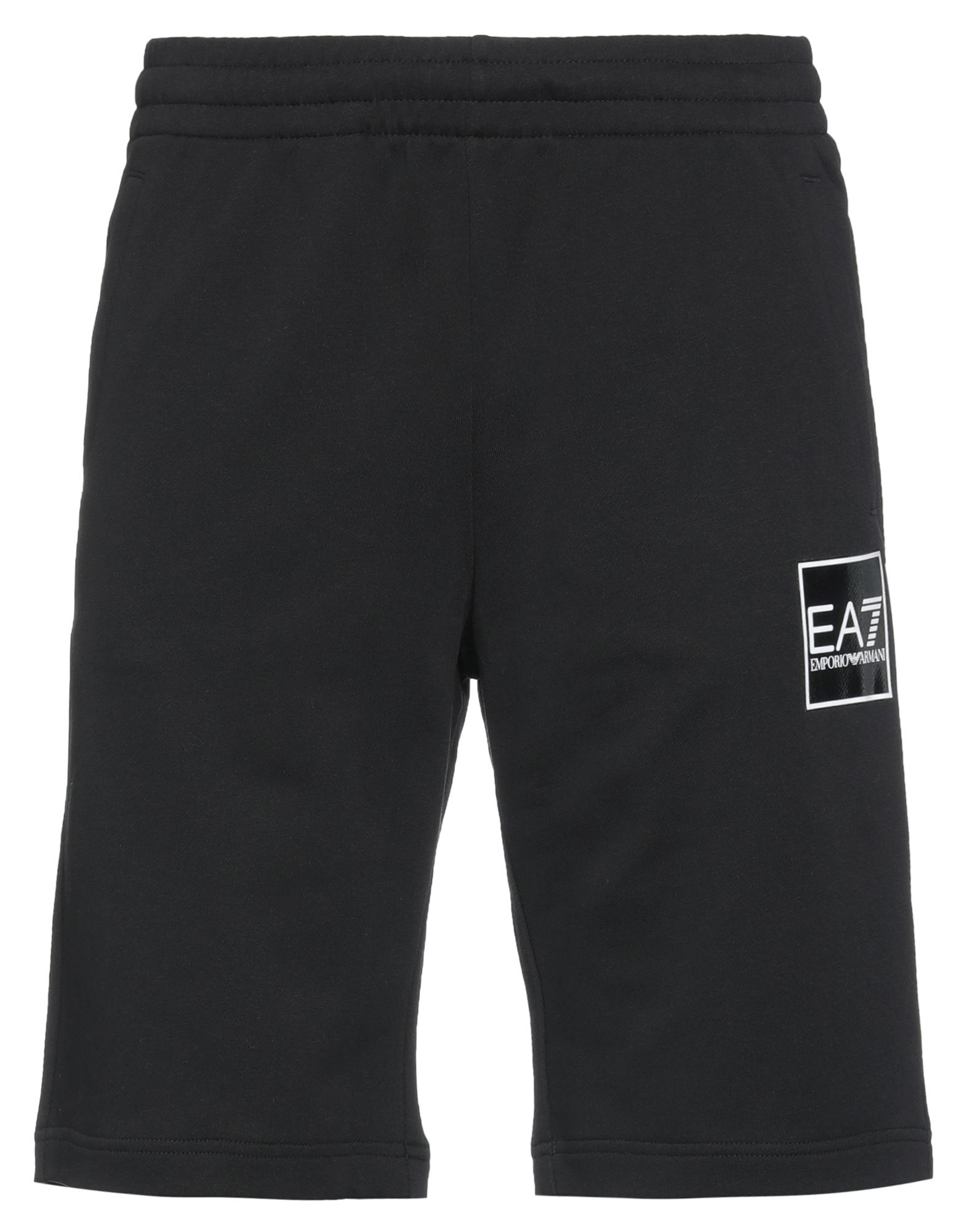 Ea7 Man Shorts & Bermuda Shorts Black Size M Cotton
