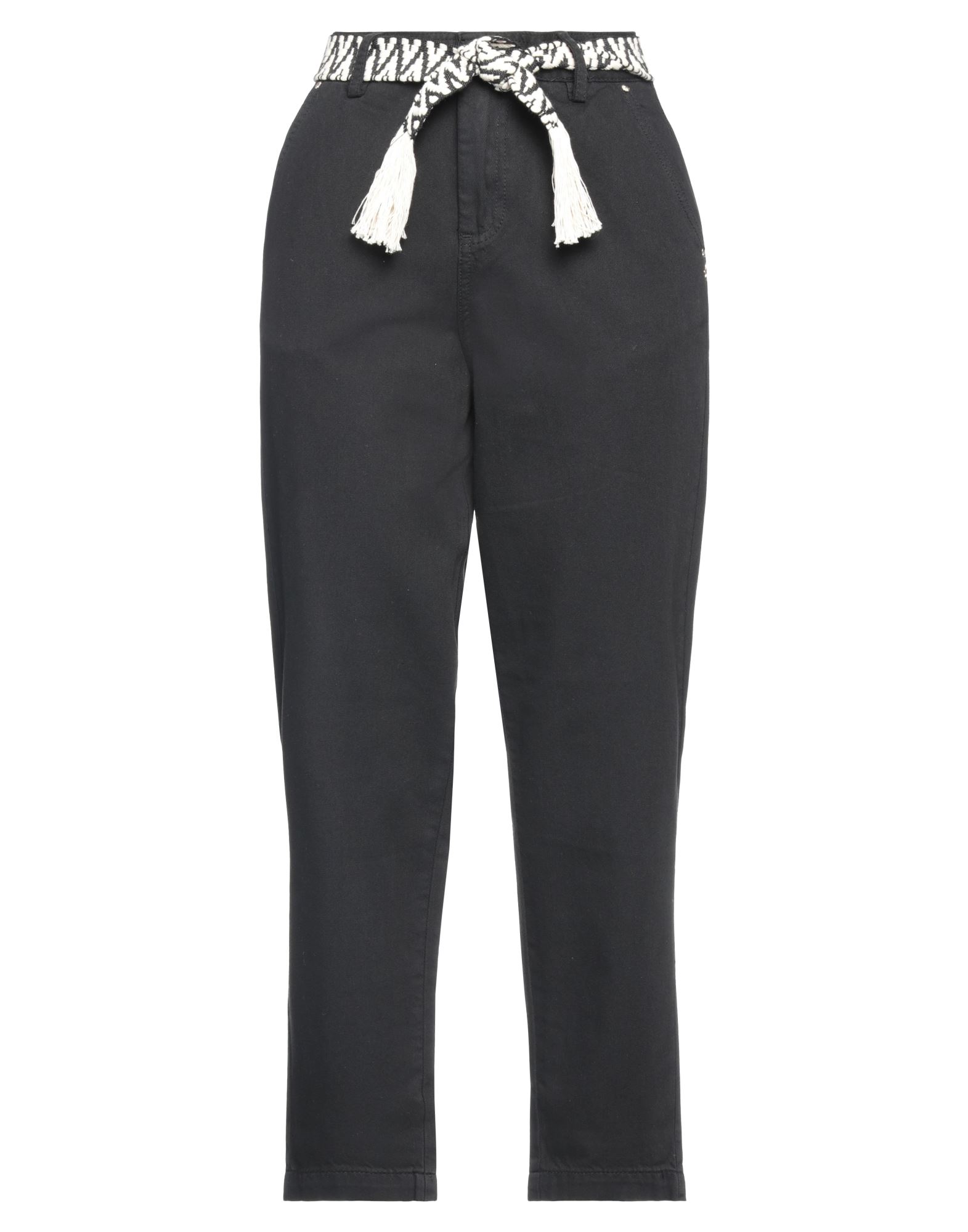 Gaudì Woman Pants Black Size 26 Cotton, Lyocell