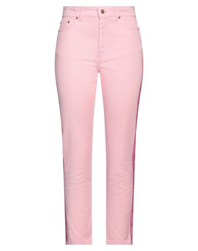 Chiara Ferragni Woman Denim Pants Pink Size 25 Cotton