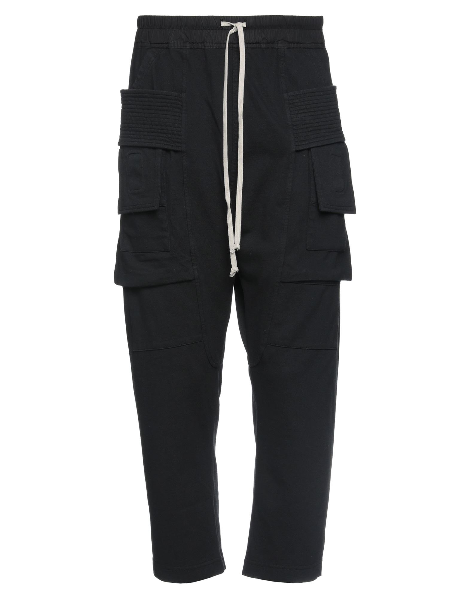 Rick Owens Drkshdw Cargo Trousers With Elastic Waistband And Utility Pockets In Black