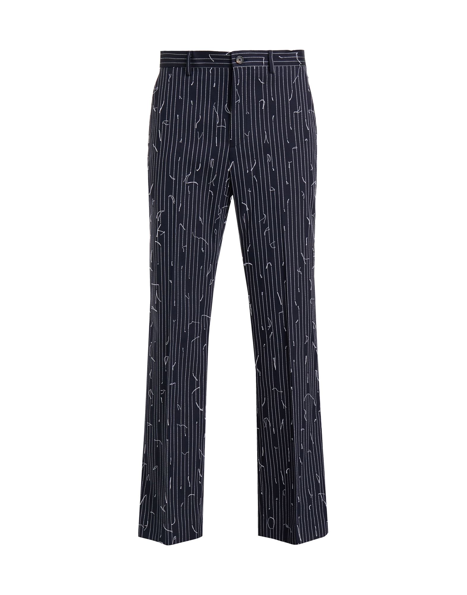 Shop Michael Kors Mens Man Pants Navy Blue Size 34w-32l Cotton