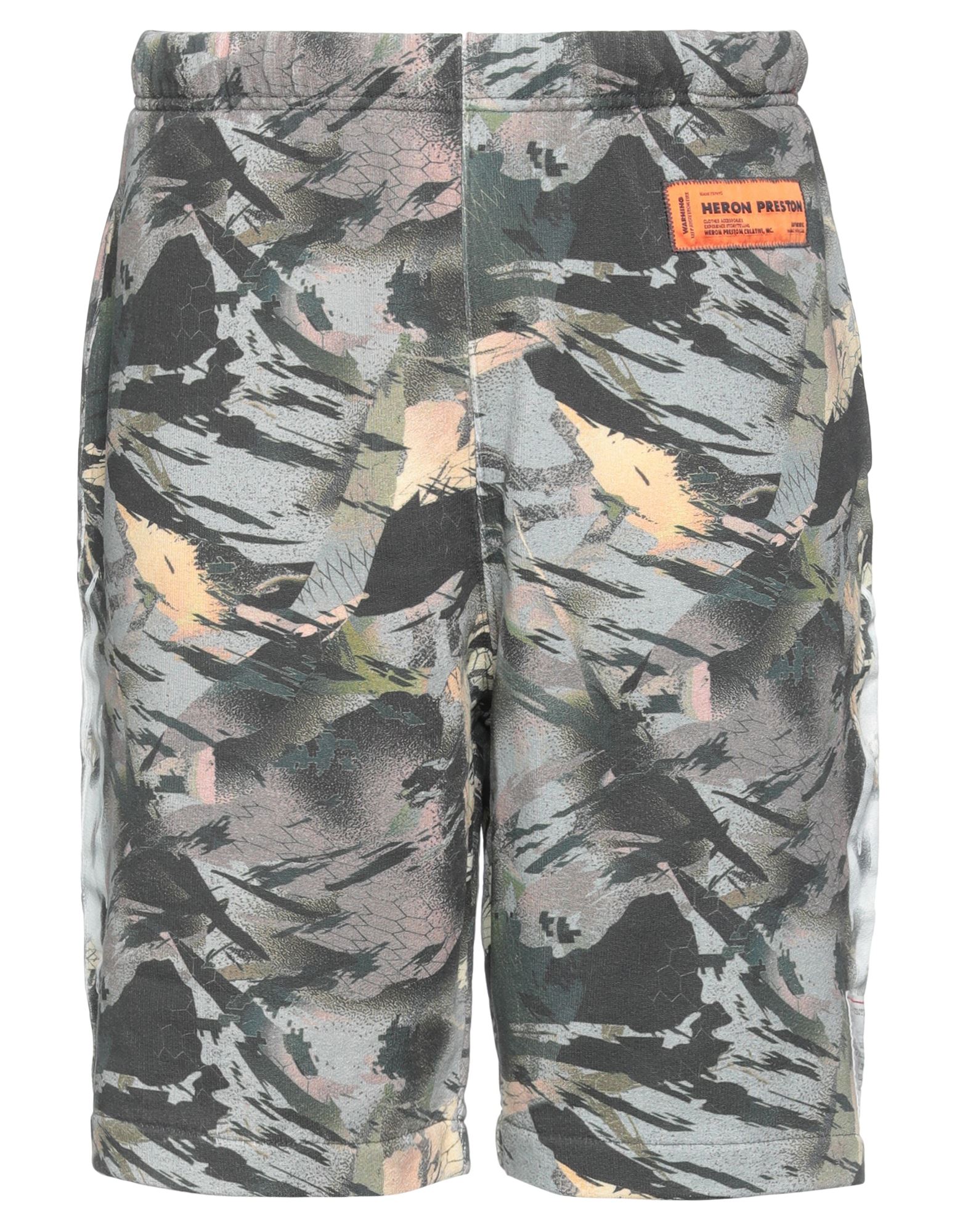Heron Preston Man Shorts & Bermuda Shorts Steel Grey Size S Cotton, Polyester