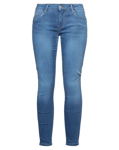 Pepe Jeans Woman Jeans Blue Size 25w-30l Cotton, Polyester, Elastane