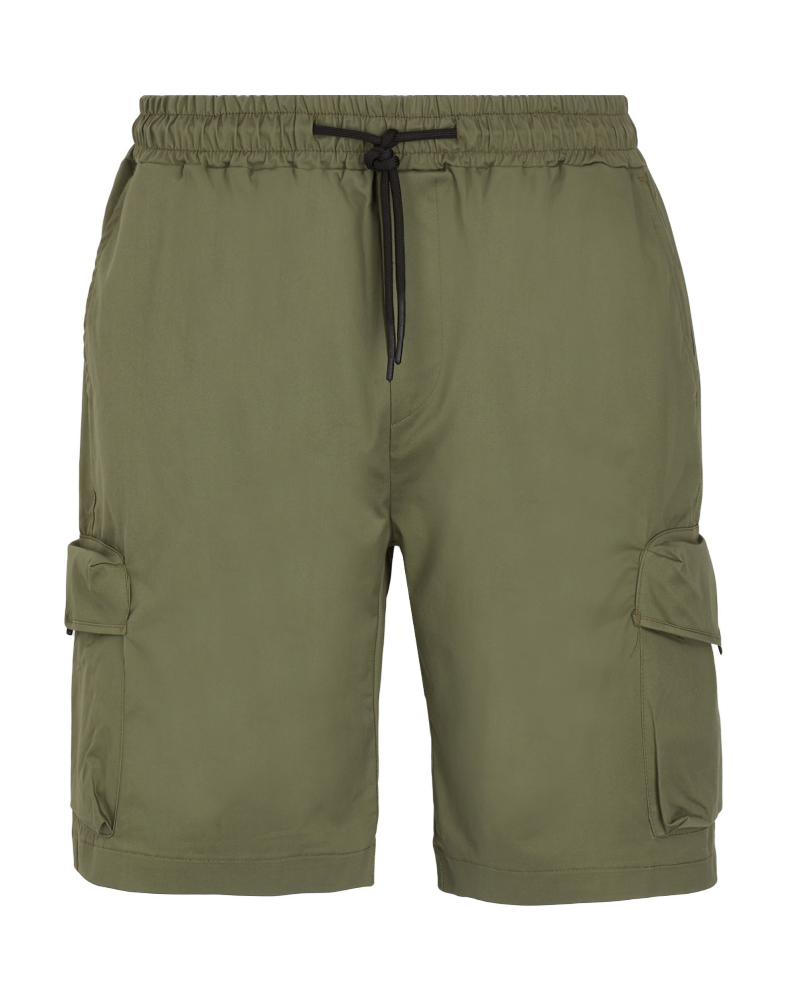 8 By Yoox Cotton Waistband Cargo Shorts Man Shorts & Bermuda Shorts Military Green Size 38 Cotton, E