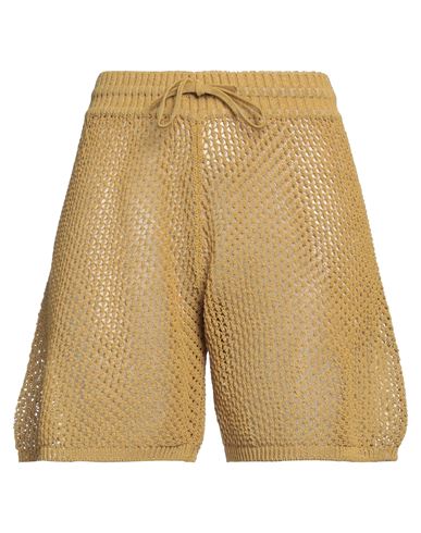 Gentryportofino Woman Shorts & Bermuda Shorts Ocher Size 8 Cotton, Polyamide In Yellow