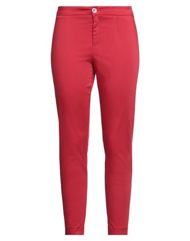 Nero Giardini Woman Pants Red Size 6 Cotton, Elastane