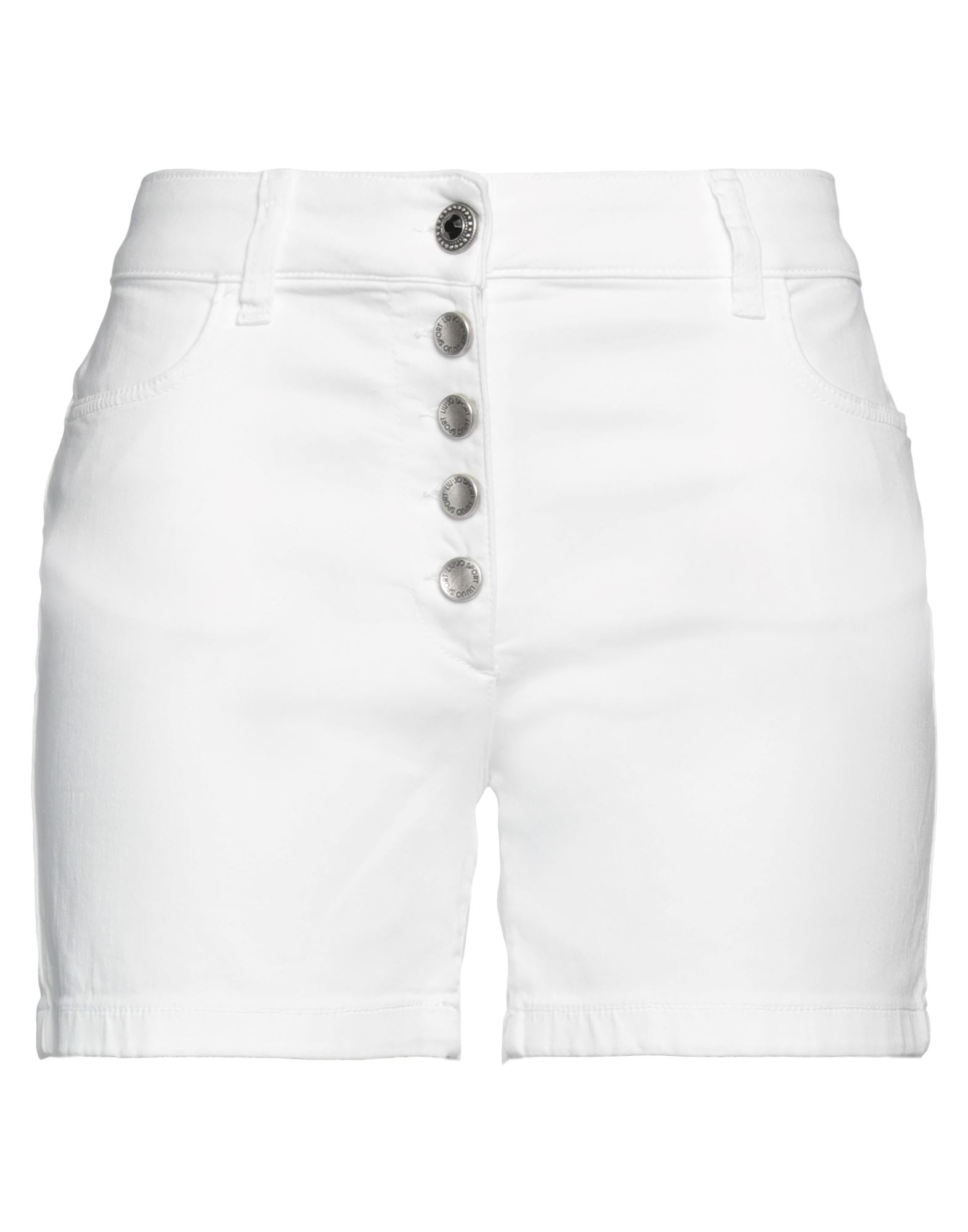 Liu •jo Woman Shorts & Bermuda Shorts White Size 30 Cotton, Polyester, Elastane