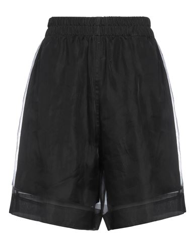 Dries Van Noten Woman Shorts & Bermuda Shorts Black Size L Silk, Cotton
