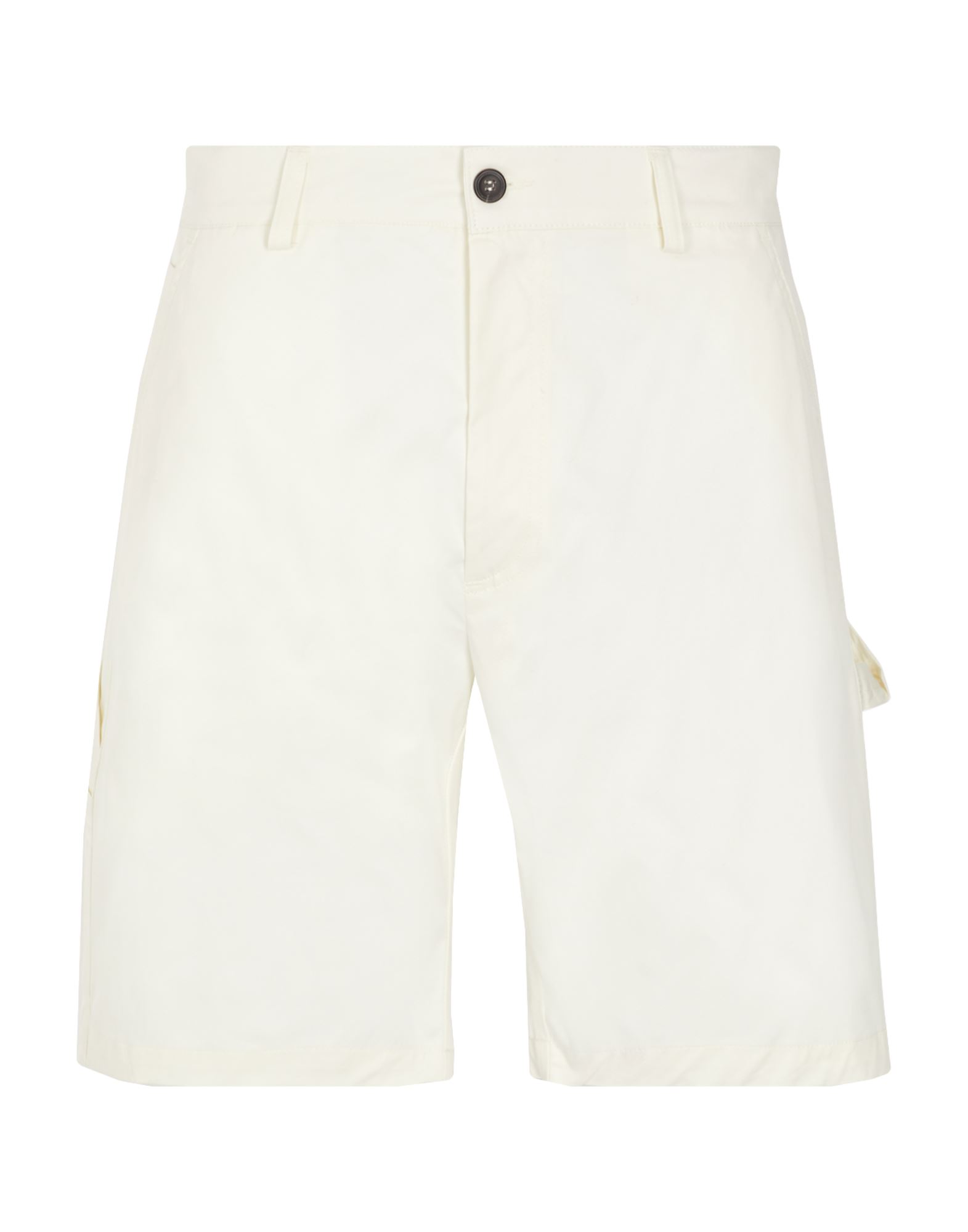 8 By Yoox Cotton Utility Shorts Man Shorts & Bermuda Shorts Ivory Size 38 Cotton, Elastane In White