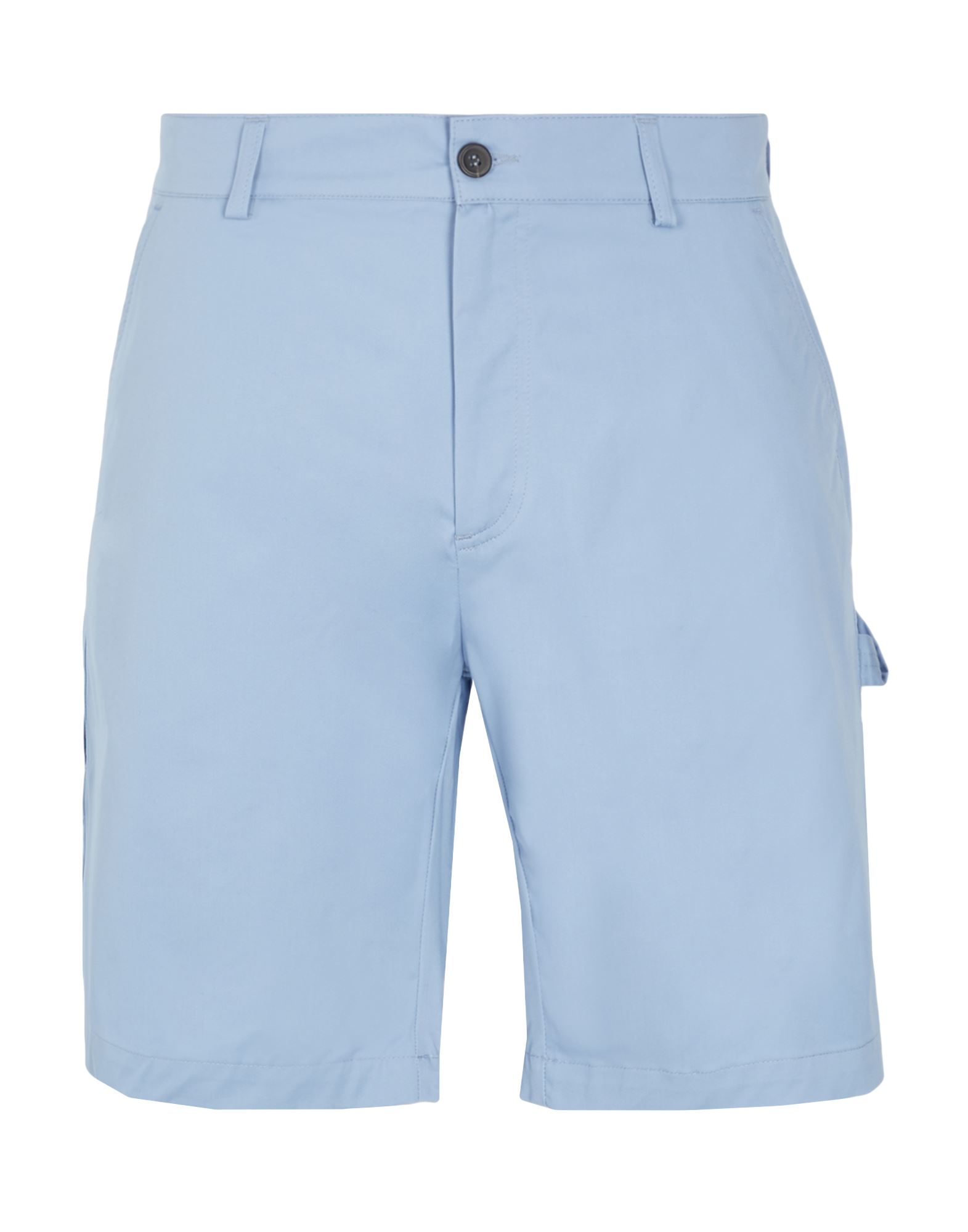 8 By Yoox Cotton Utility Shorts Man Shorts & Bermuda Shorts Light Blue Size 38 Cotton, Elastane
