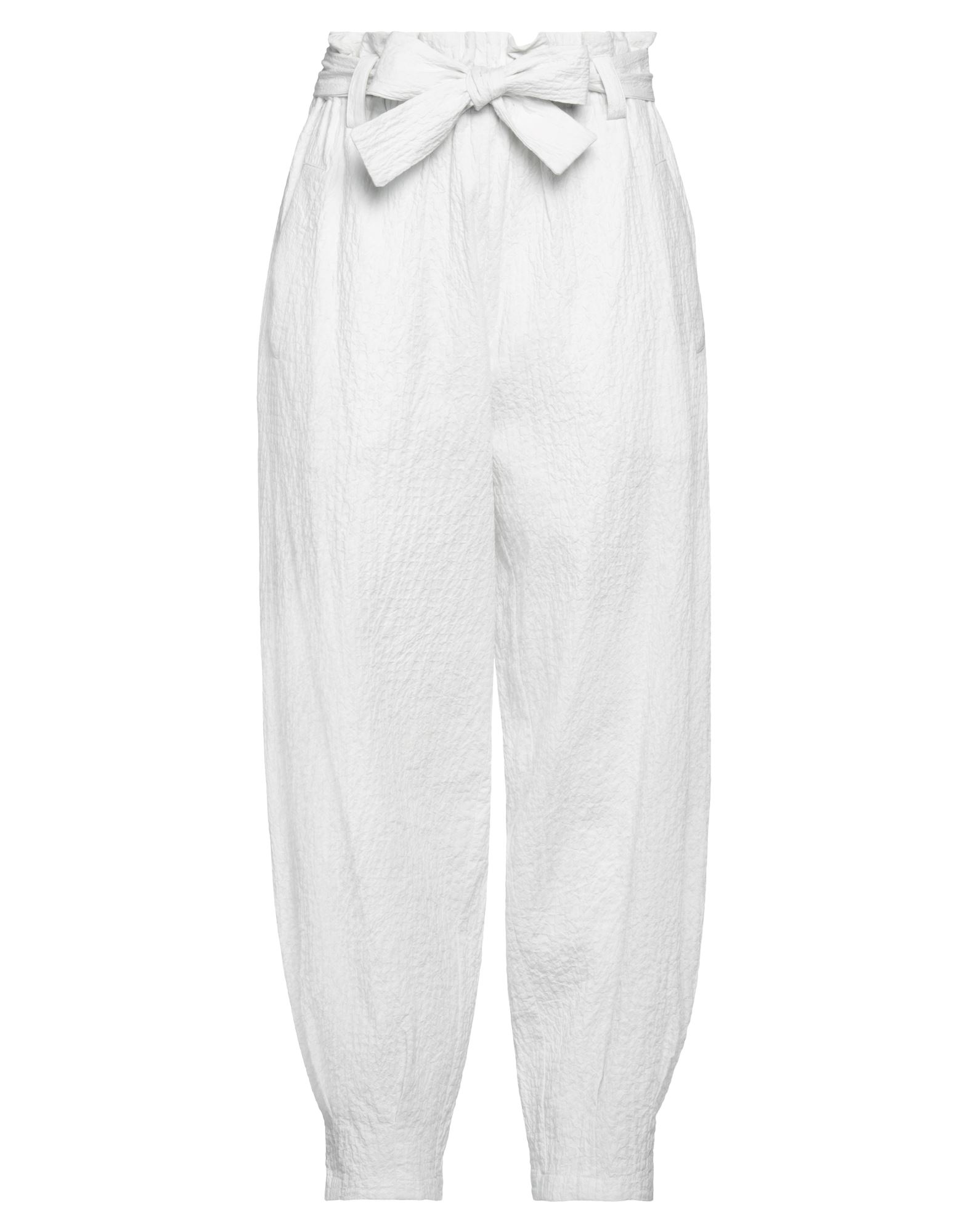 Momoní Woman Pants Light Grey Size 8 Cotton, Elastane