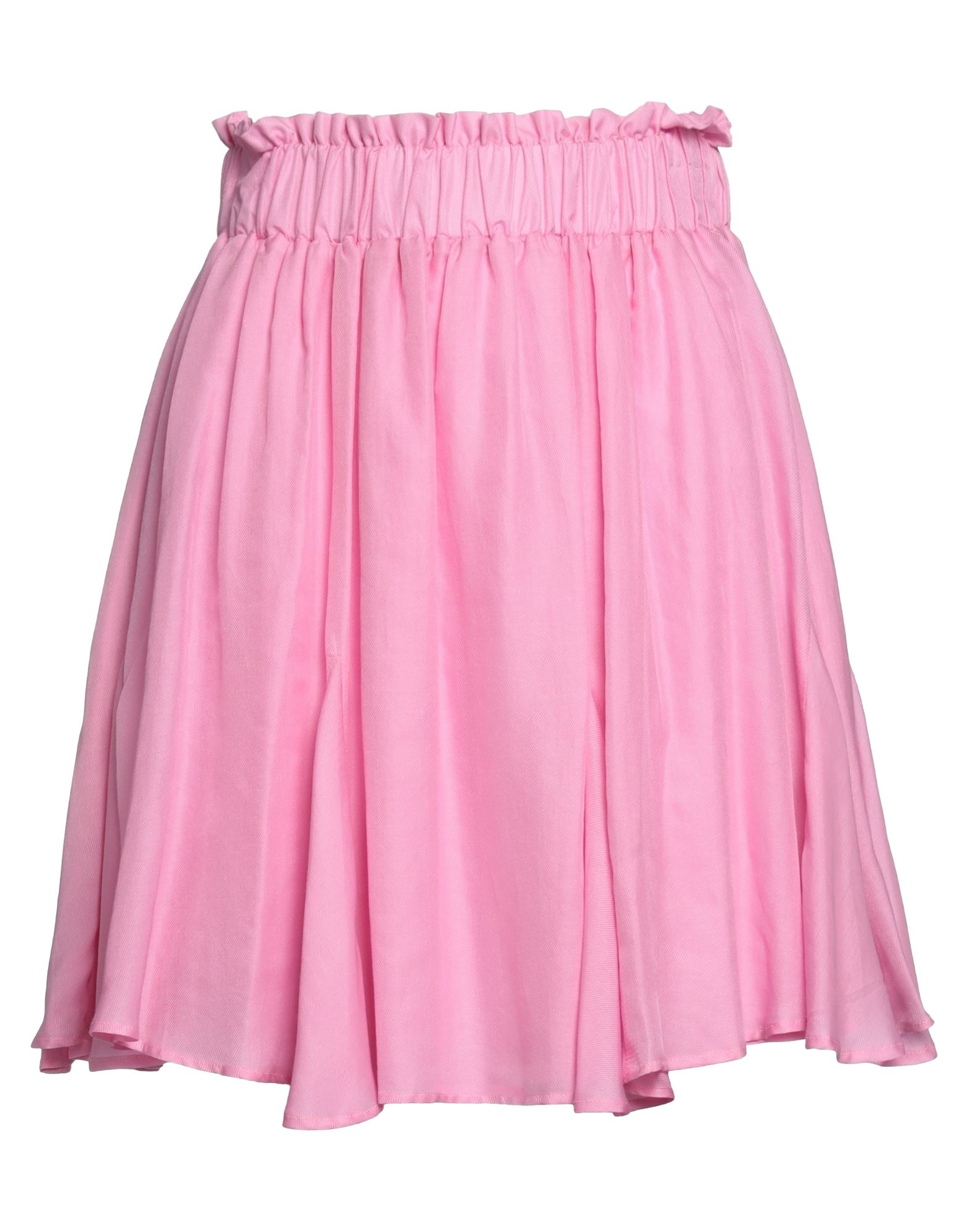 Max & Moi Woman Mini Skirt Pink Size 10 Cotton, Silk