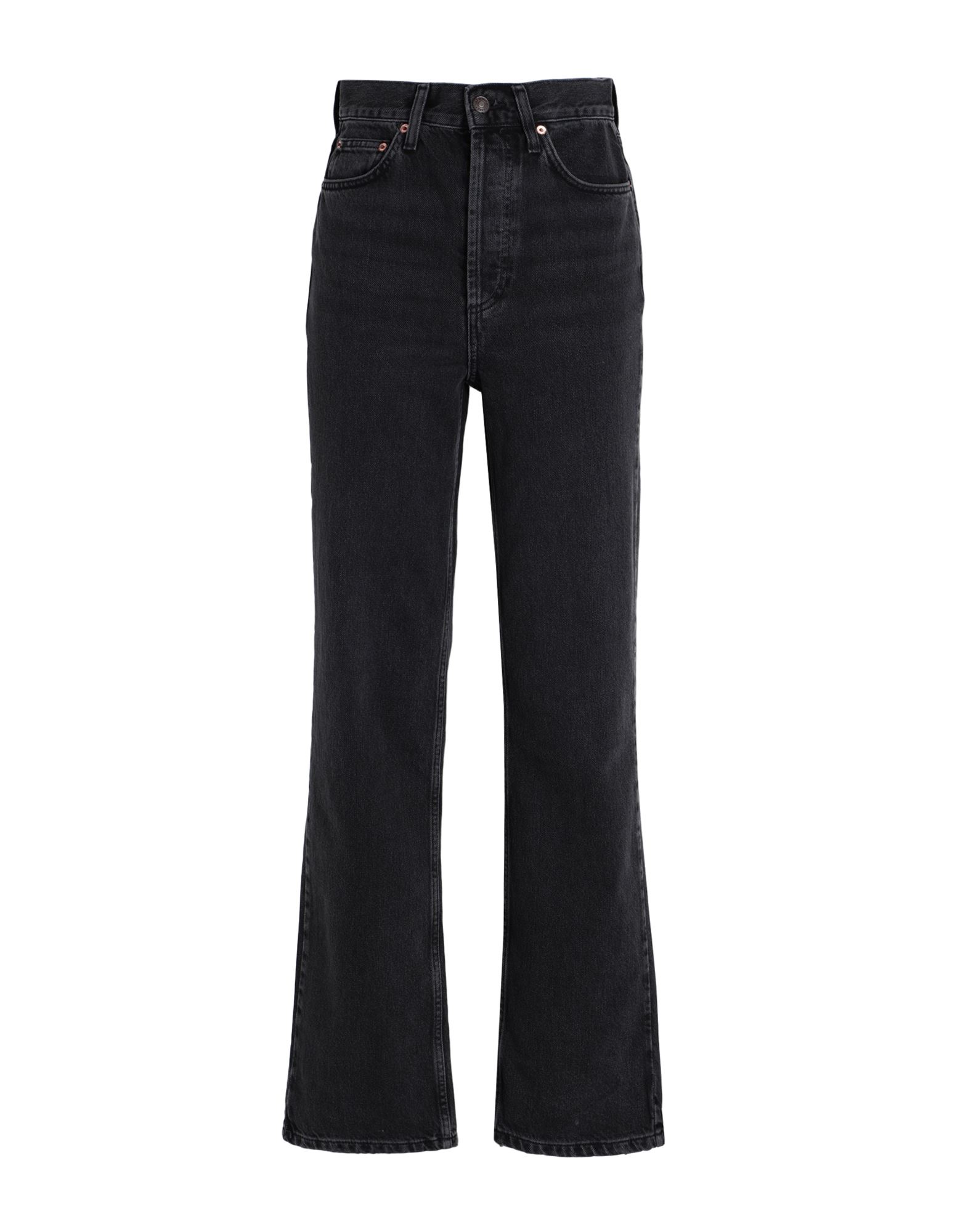 Shop Topshop Woman Jeans Black Size 30w-32l Cotton
