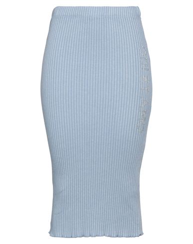 Odi Et Amo Woman Midi Skirt Light Blue Size Onesize Polyester, Elastane