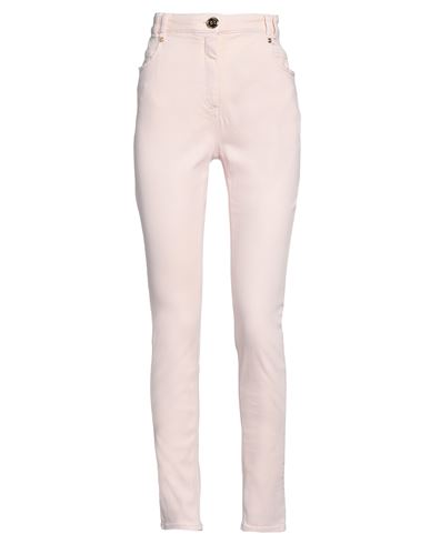 Balmain Woman Jeans Light Pink Size 4 Cotton, Elastane