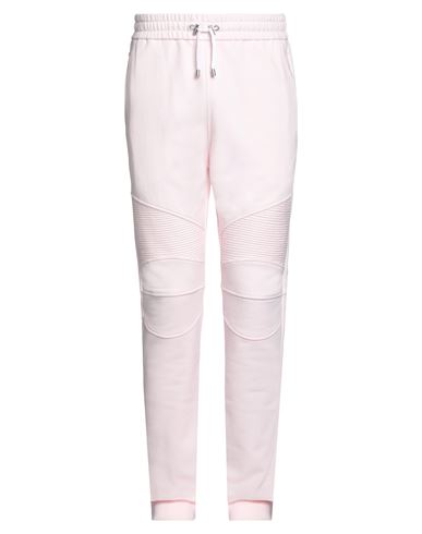 Balmain Man Pants Light Pink Size M Cotton, Elastane