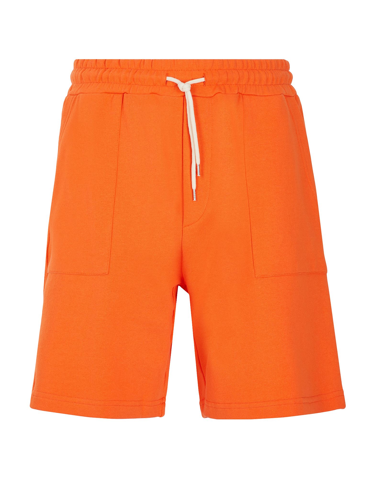 8 By Yoox Organic Cotton Patch Pocket Shorts Man Shorts & Bermuda Shorts Orange Size Xxl Cotton