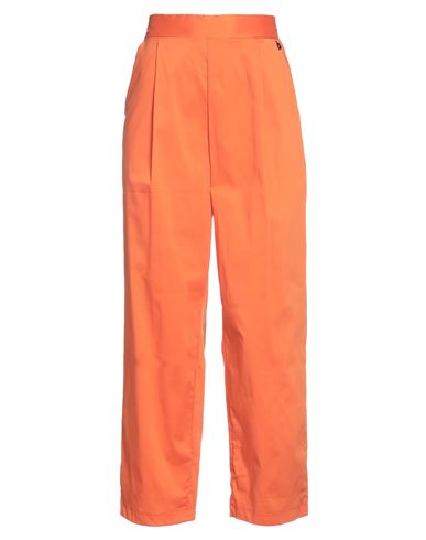 Dixie Woman Pants Orange Size M Cotton, Polyamide, Elastane