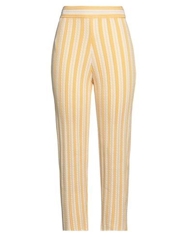 Shop Jil Sander Woman Pants Yellow Size 4 Cotton, Polyamide, Elastane