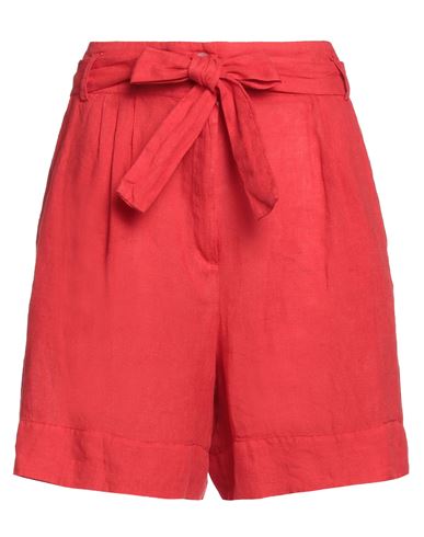Annamariapaletti Woman Shorts & Bermuda Shorts Red Size 10 Linen