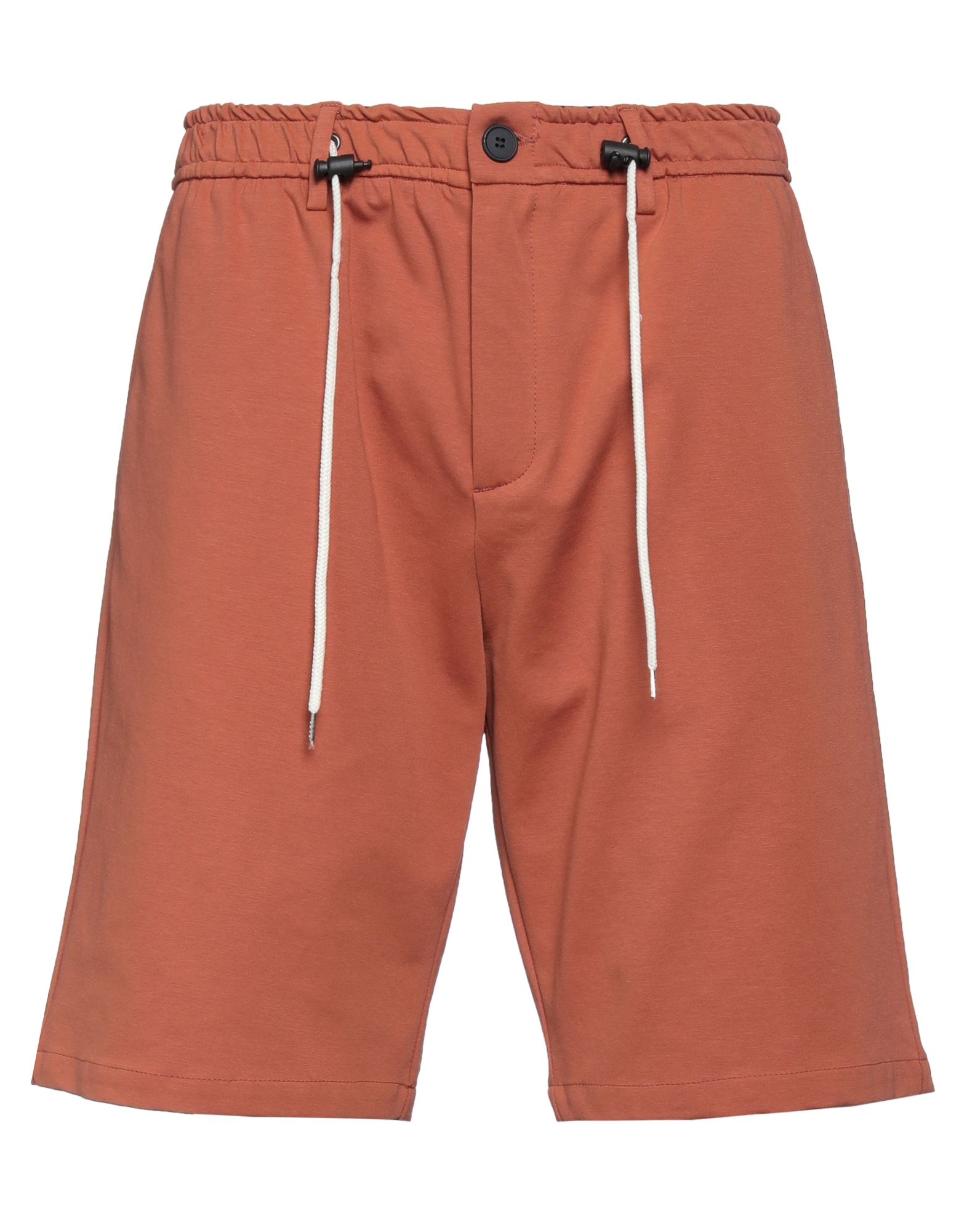 Perfection Man Shorts & Bermuda Shorts Rust Size 34 Cotton, Polyamide, Elastane In Red