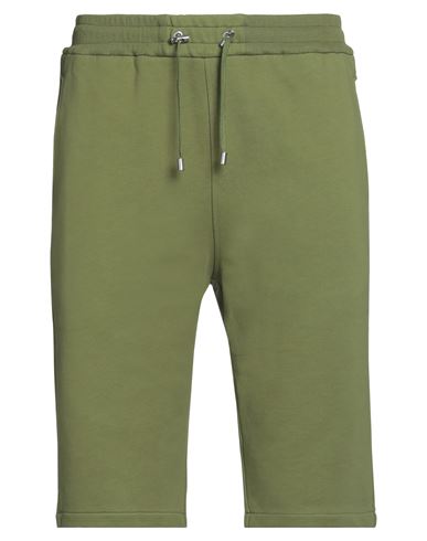 Balmain Man Shorts & Bermuda Shorts Military Green Size Xl Cotton