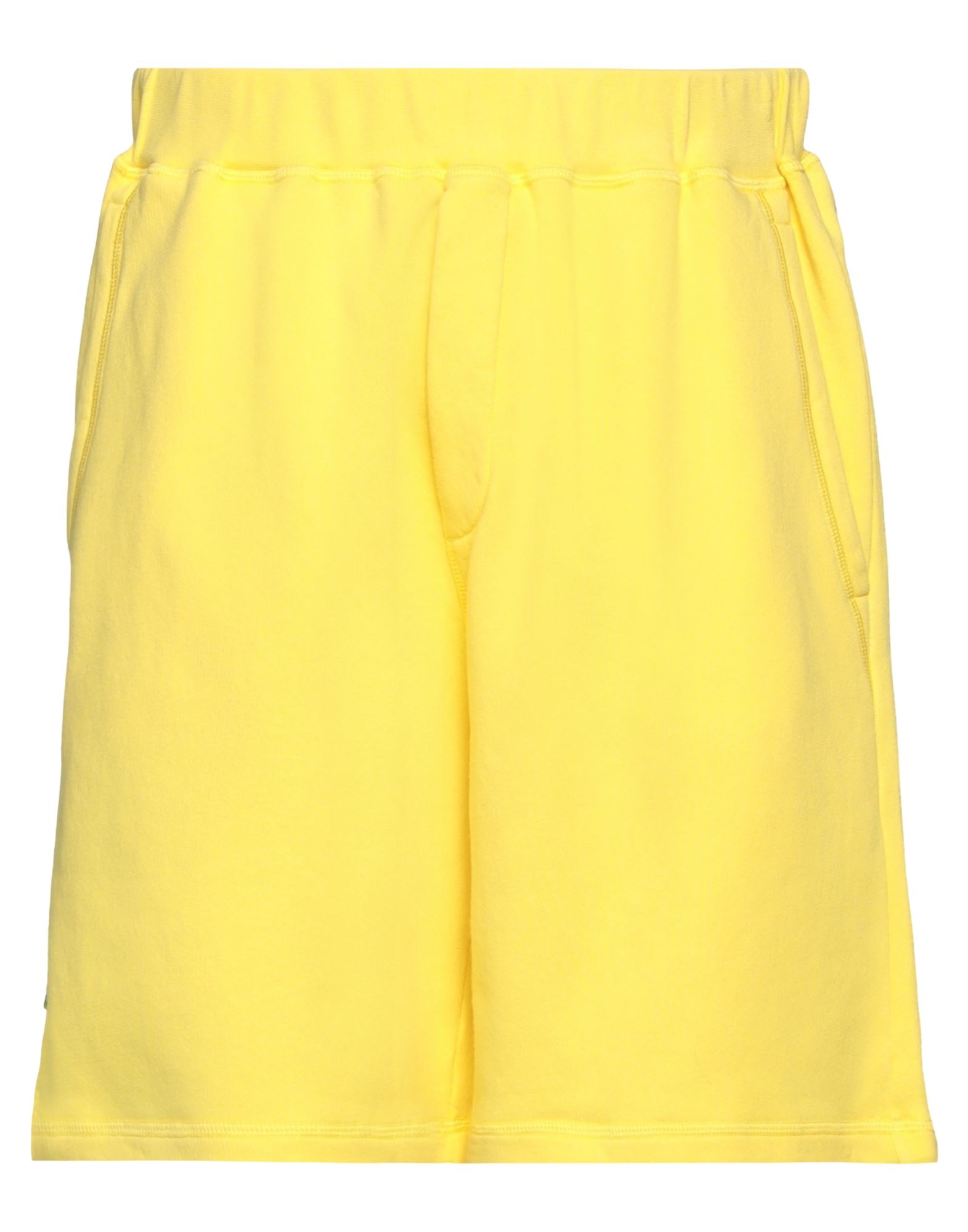Dsquared2 Man Shorts & Bermuda Shorts Yellow Size S Cotton, Elastane