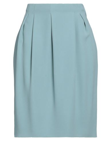 Emporio Armani Woman Midi Skirt Turquoise Size 12 Viscose, Acetate, Elastane In Blue