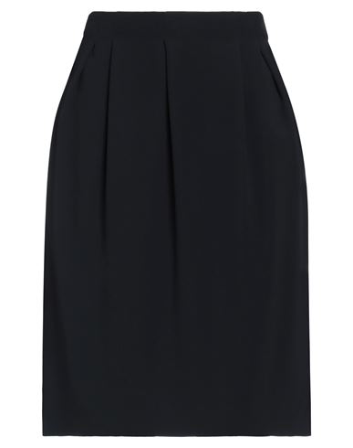 Emporio Armani Woman Midi Skirt Midnight Blue Size 6 Viscose, Acetate, Elastane