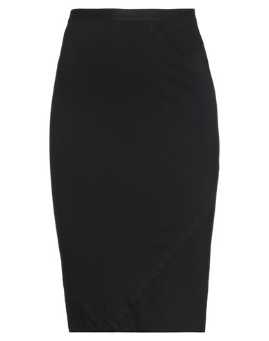 Rick Owens Lilies Woman Midi Skirt Black Size 2 Viscose, Cotton, Polyamide
