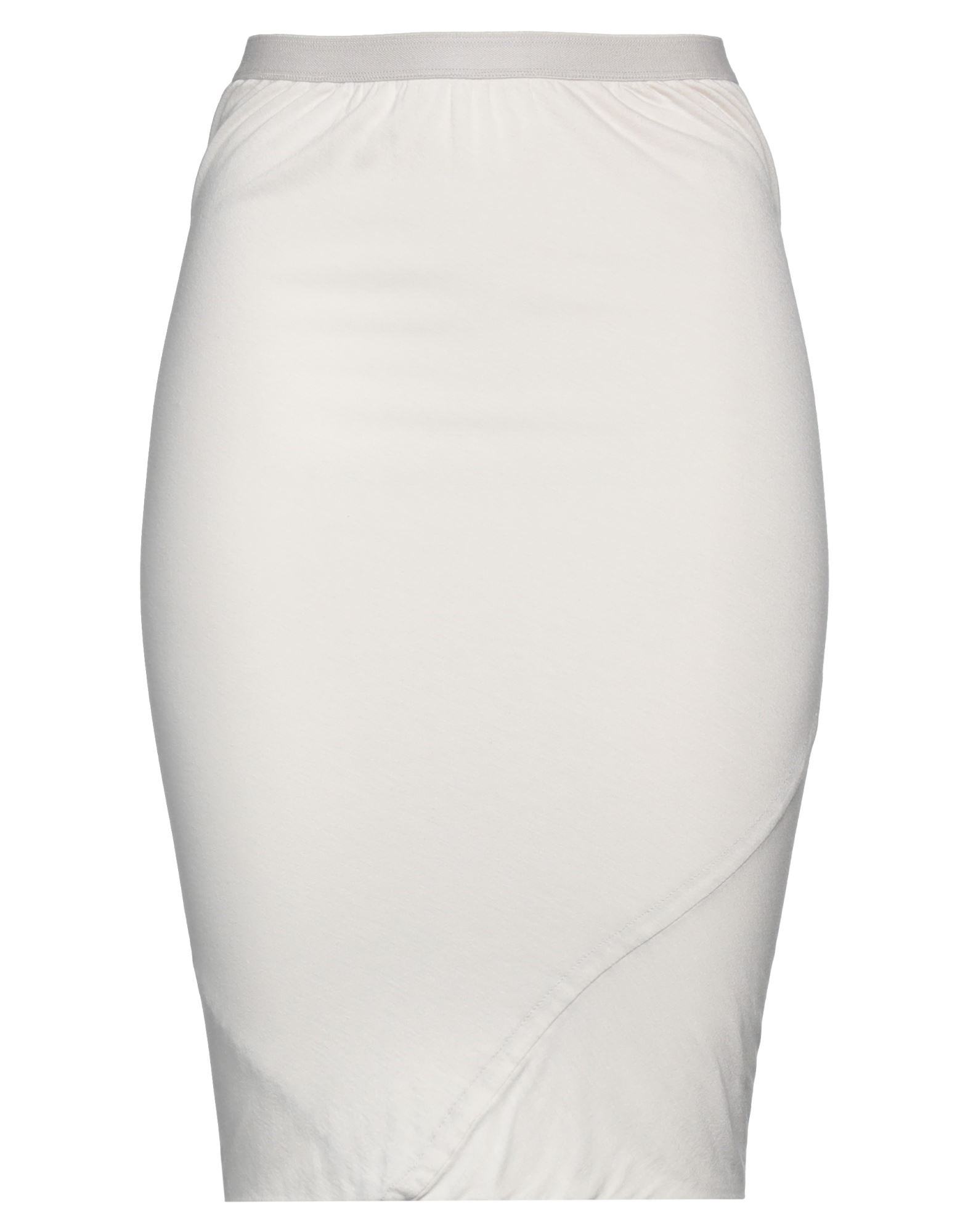 Rick Owens Lilies Midi Skirts In Off White