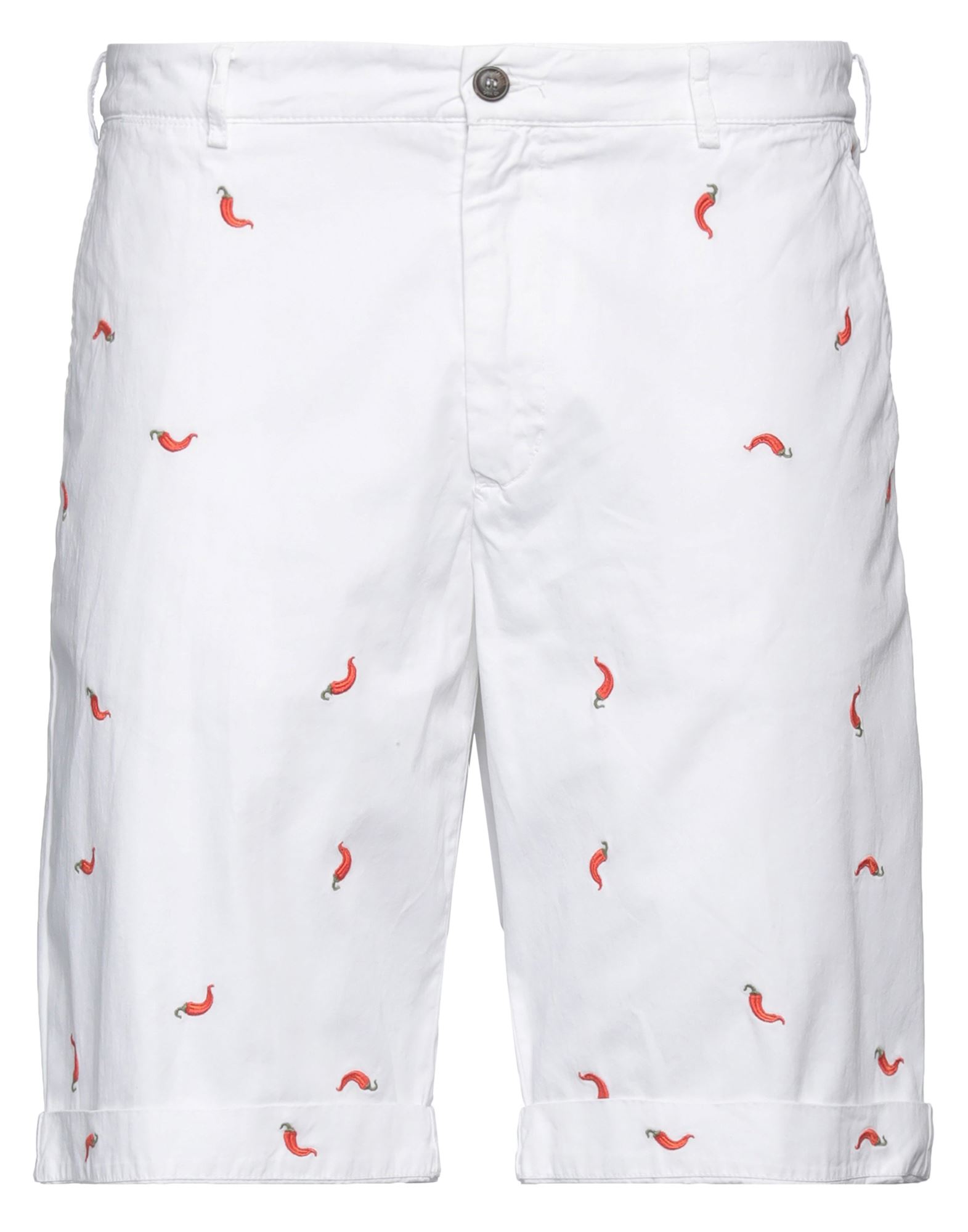 40weft Man Shorts & Bermuda Shorts White Size 38 Cotton