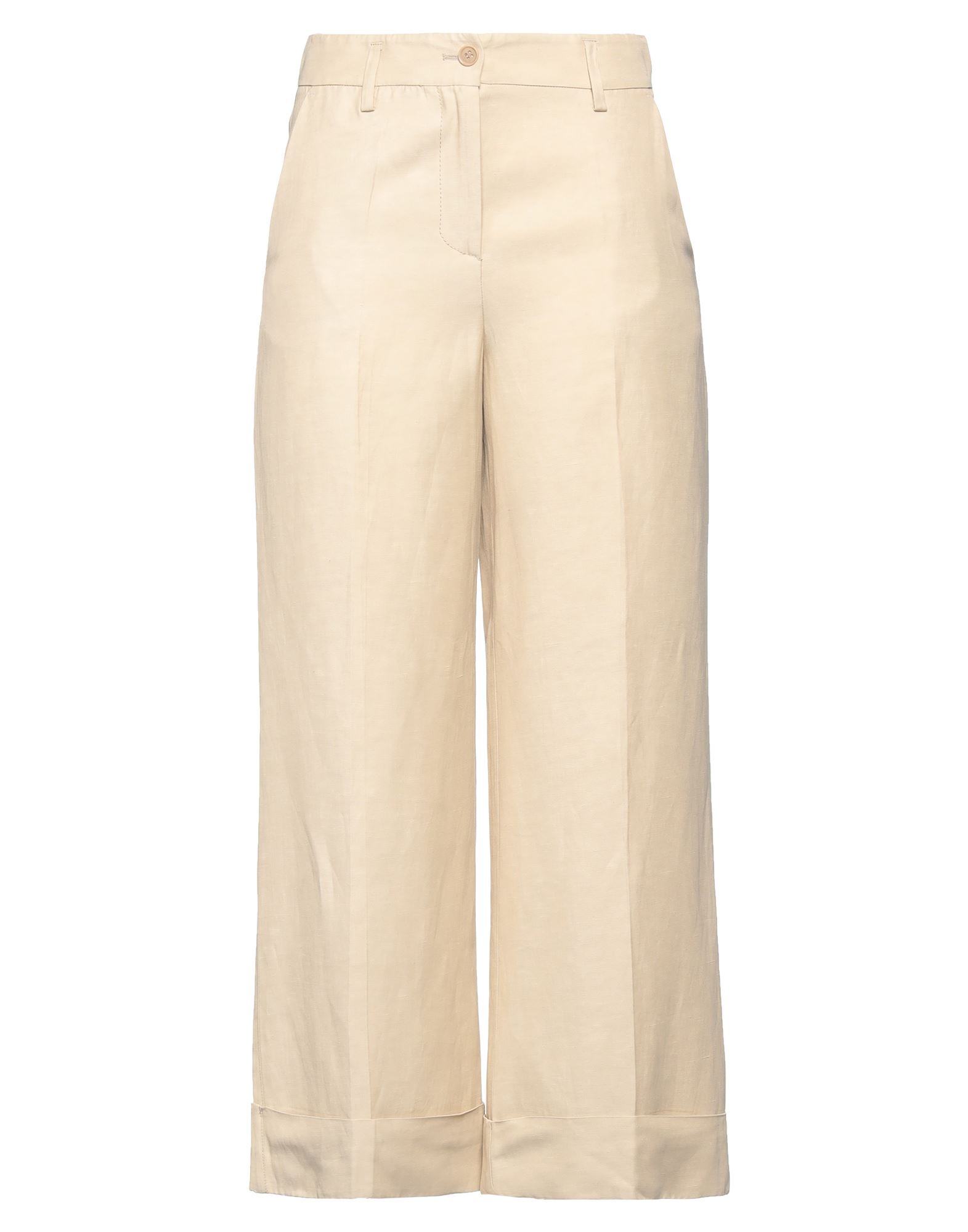 P.A.R.O.S.H P. A.R. O.S. H. WOMAN PANTS BEIGE SIZE XS VISCOSE, LINEN