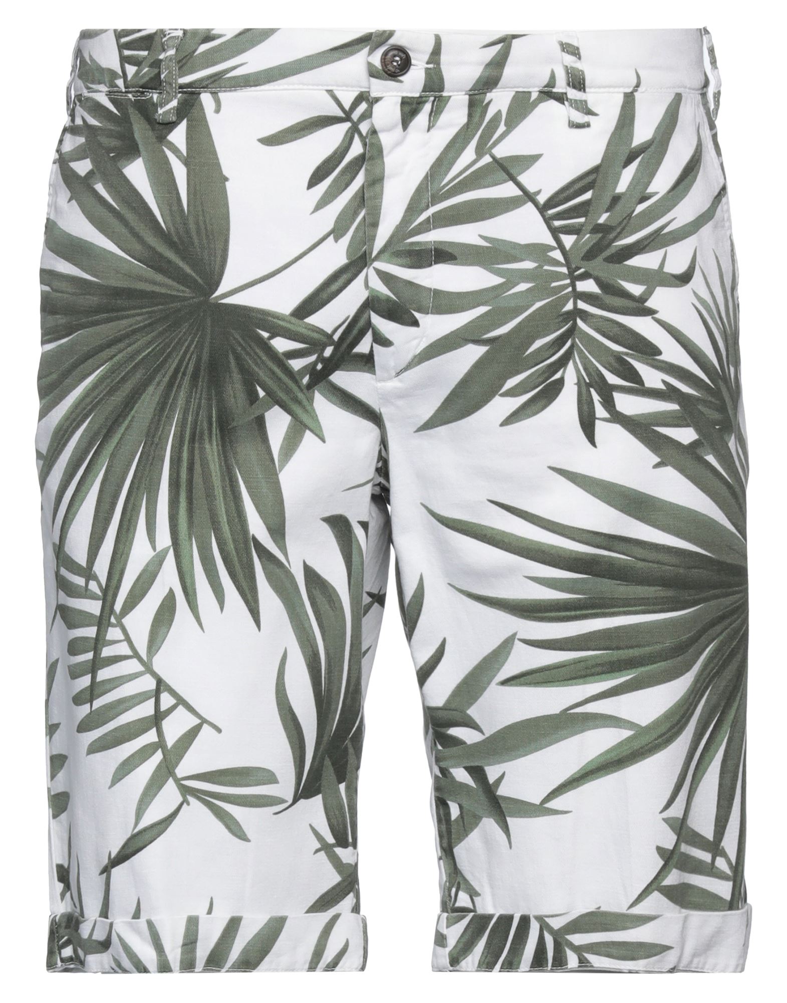 40weft Man Shorts & Bermuda Shorts White Size 34 Cotton, Lyocell, Linen