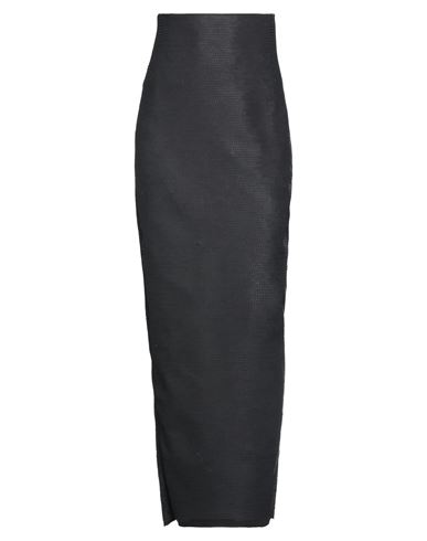 Rick Owens Woman Maxi Skirt Black Size 8 Cotton, Polyester, Rubber