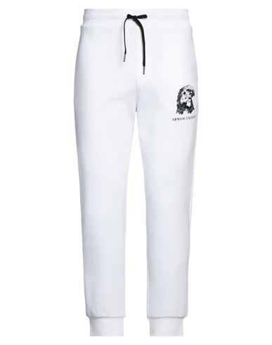 Armani Exchange Man Pants White Size L Polyester, Cotton, Elastane