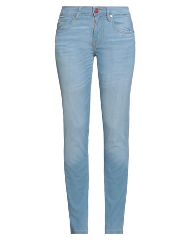 Guess Woman Jeans Blue Size 33w-32l Cotton, Polyester, Viscose, Elastane