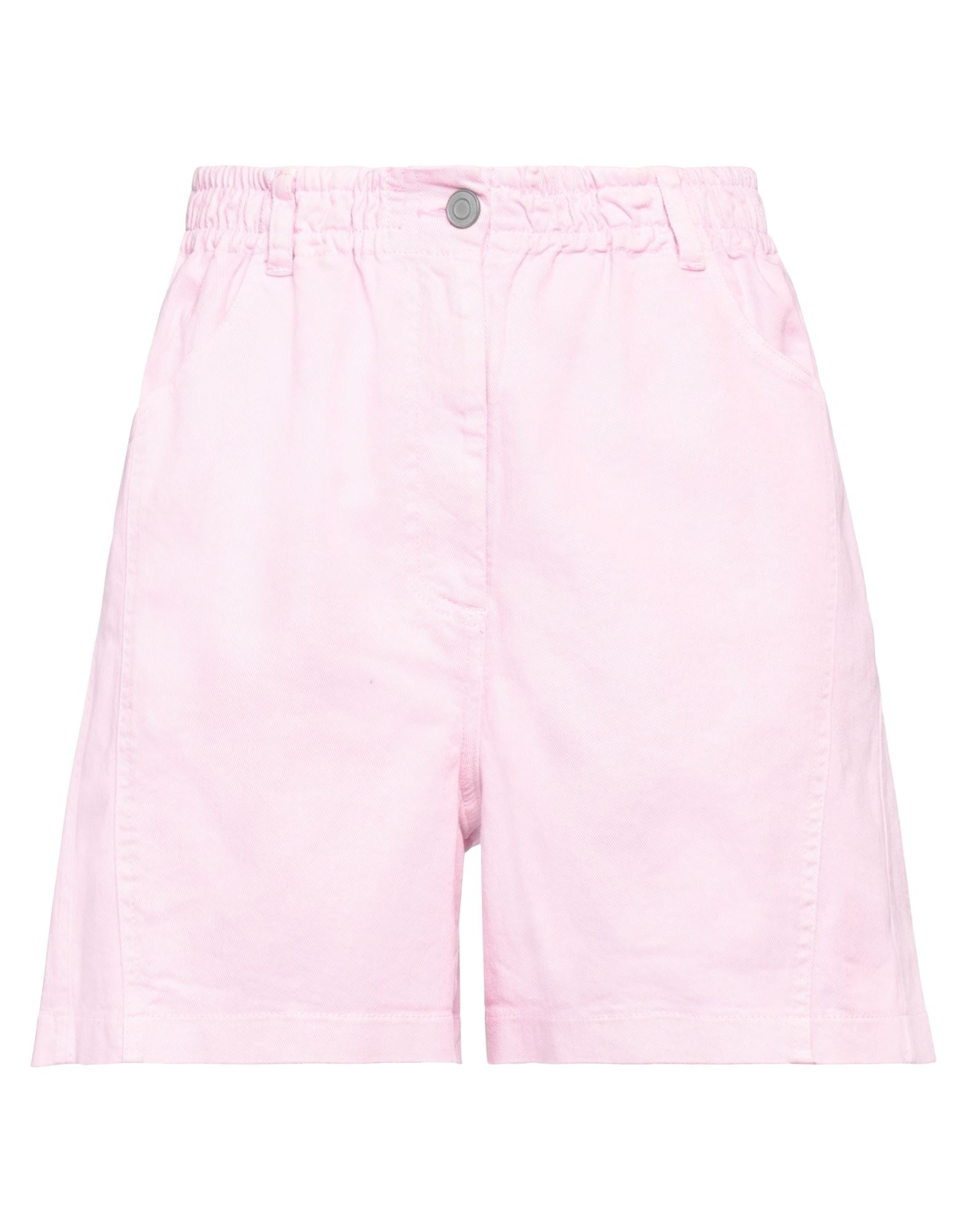 Nude Denim Shorts In Pink