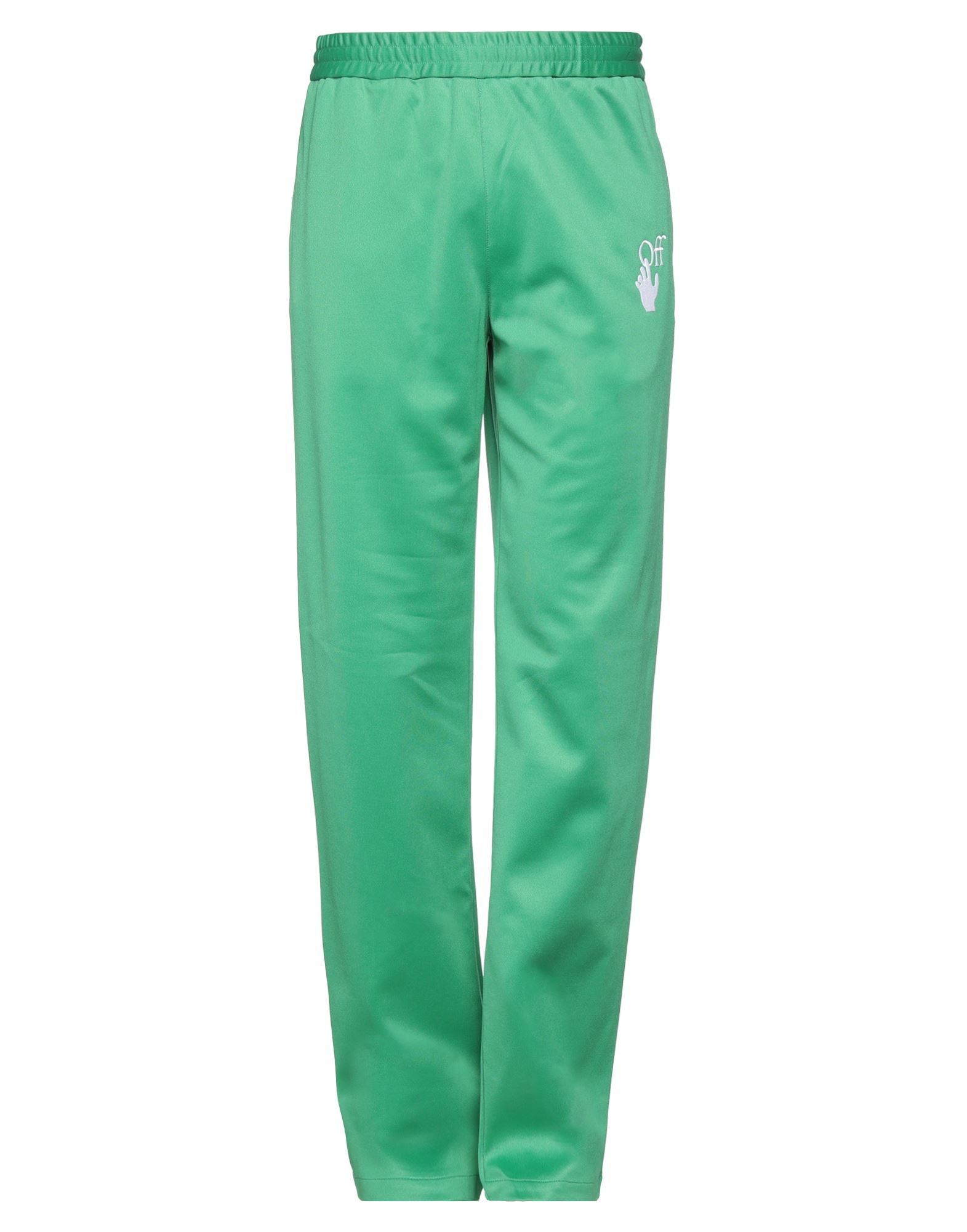 Off-white Man Pants Green Size L Polyamide, Cotton, Elastane
