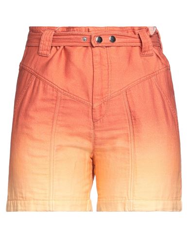 Shop Isabel Marant Woman Shorts & Bermuda Shorts Rust Size 6 Cotton, Linen In Red