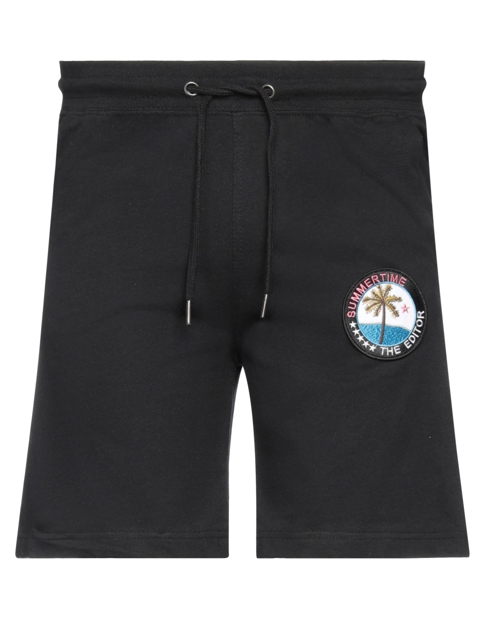 The Editor Man Shorts & Bermuda Shorts Black Size Xl Cotton, Polyester