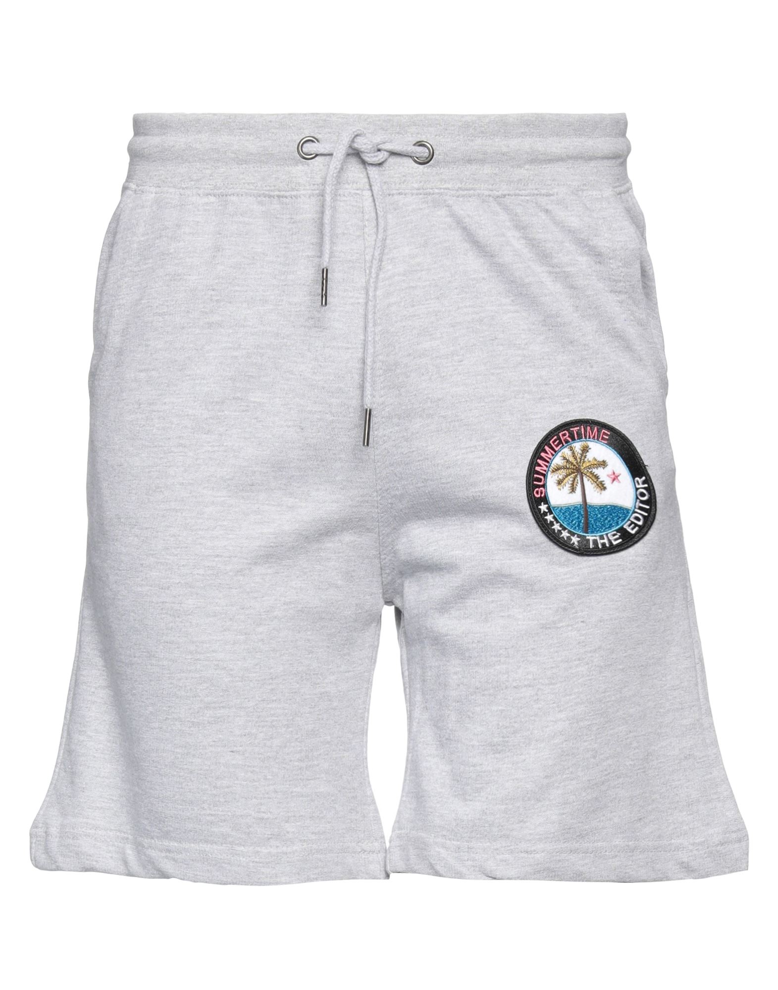 The Editor Man Shorts & Bermuda Shorts Light Grey Size Xxl Cotton, Polyester