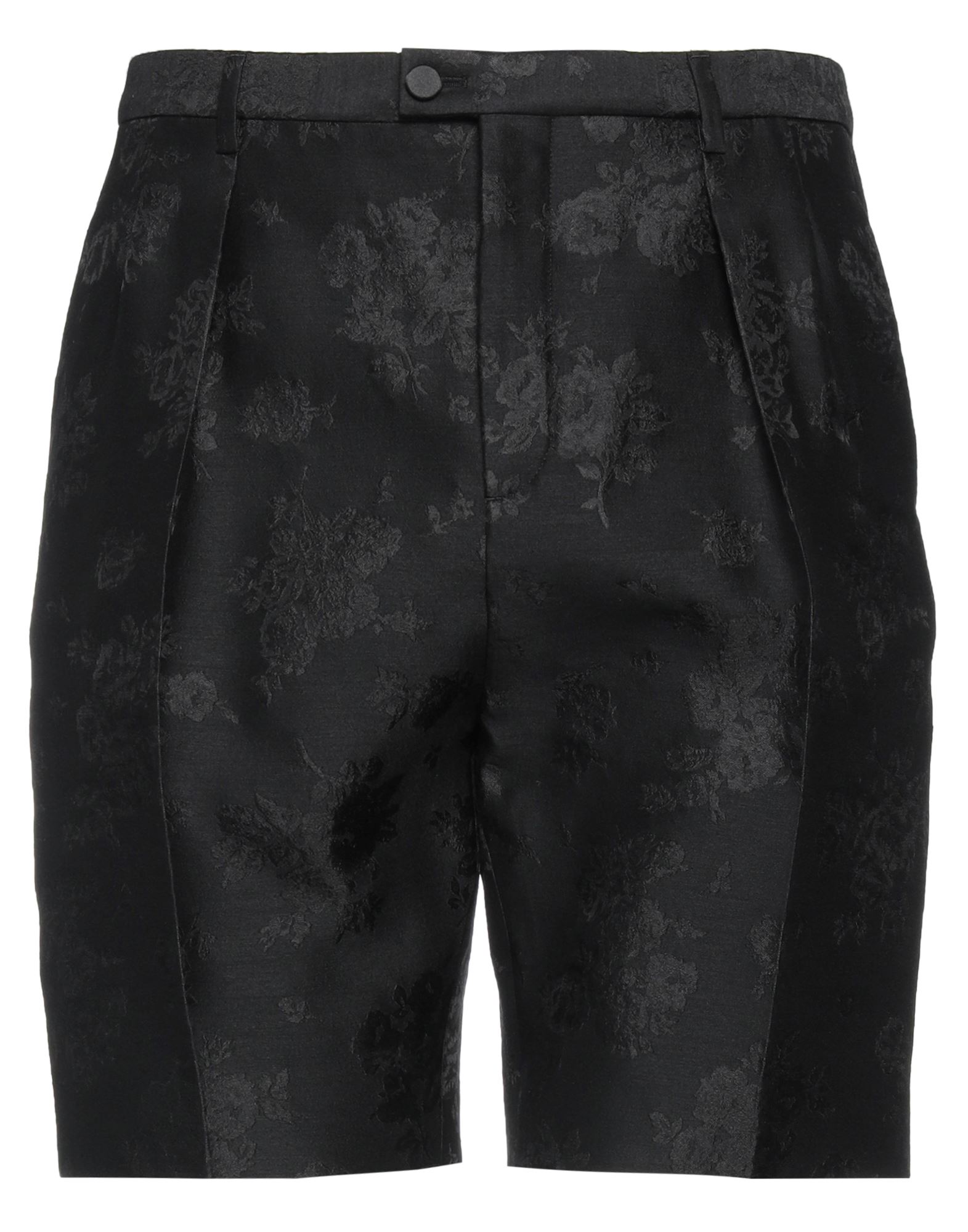 Saint Laurent Denim Shorts In Black