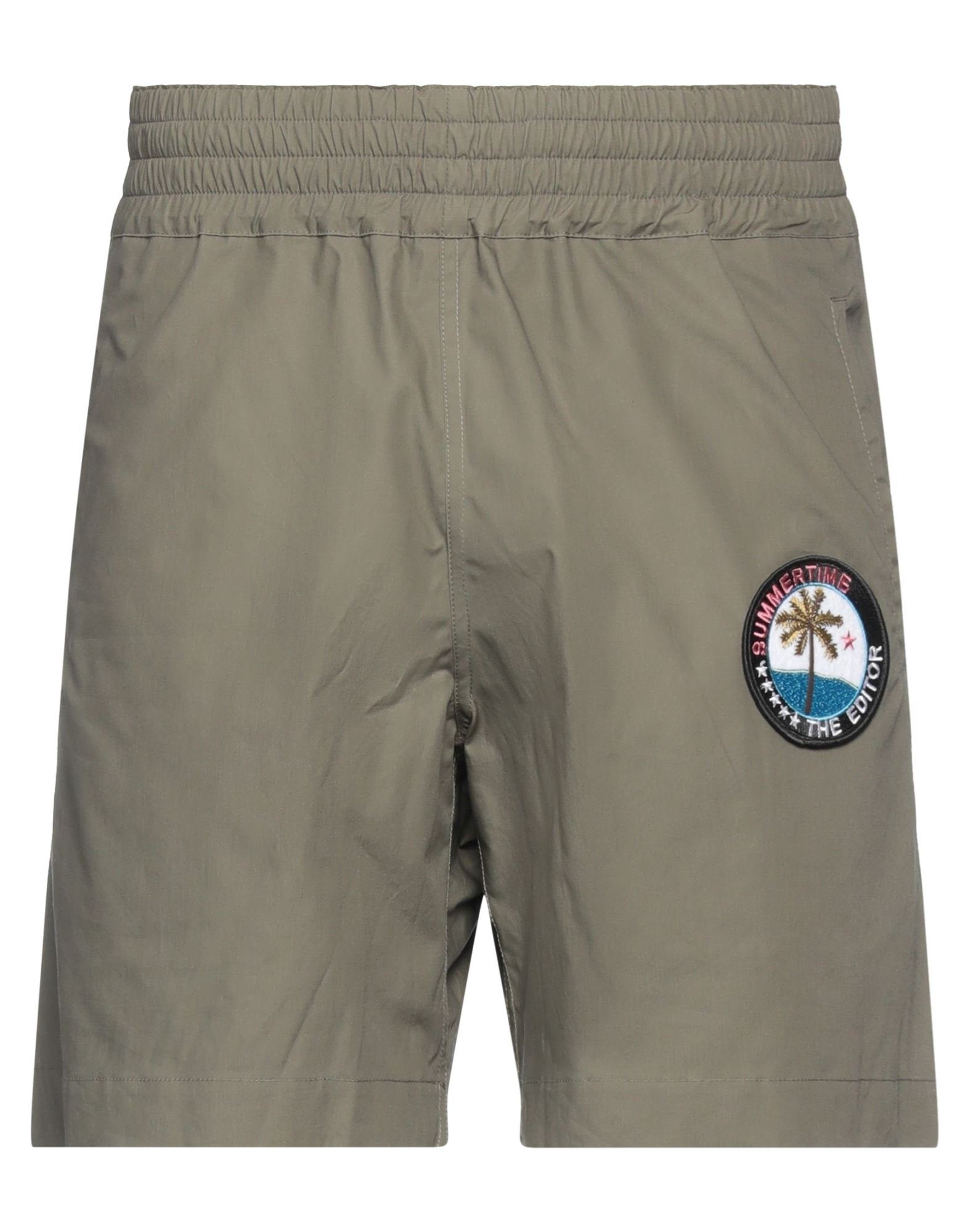 The Editor Man Shorts & Bermuda Shorts Military Green Size Xl Cotton