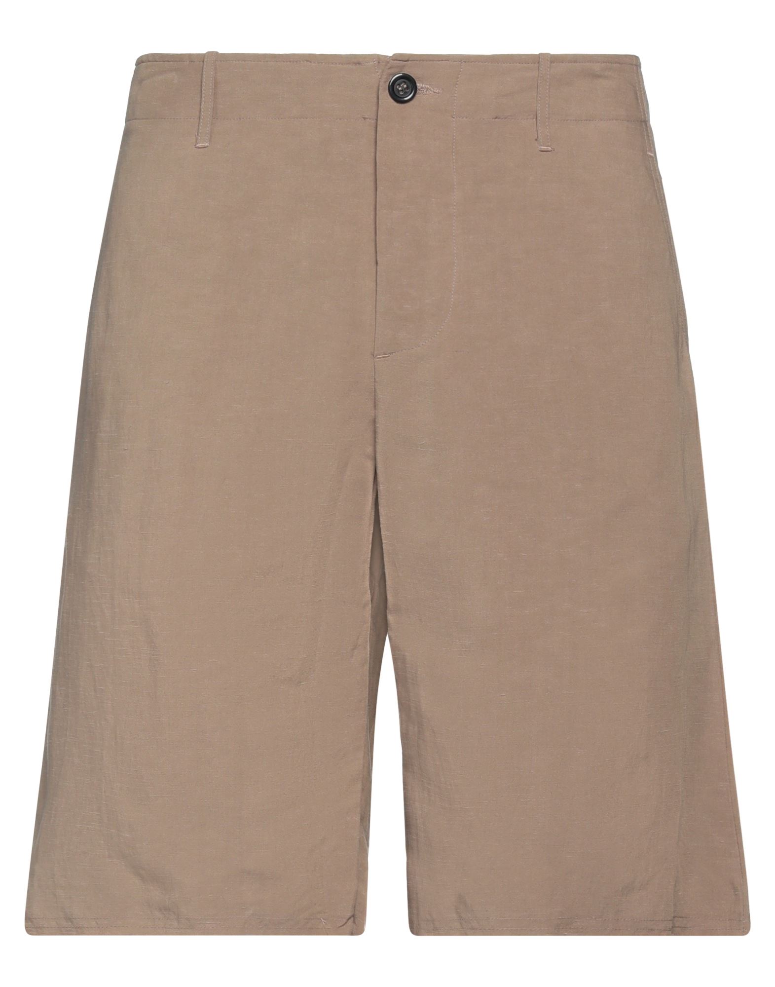 The Editor Man Shorts & Bermuda Shorts Light Brown Size L Viscose, Linen In Beige