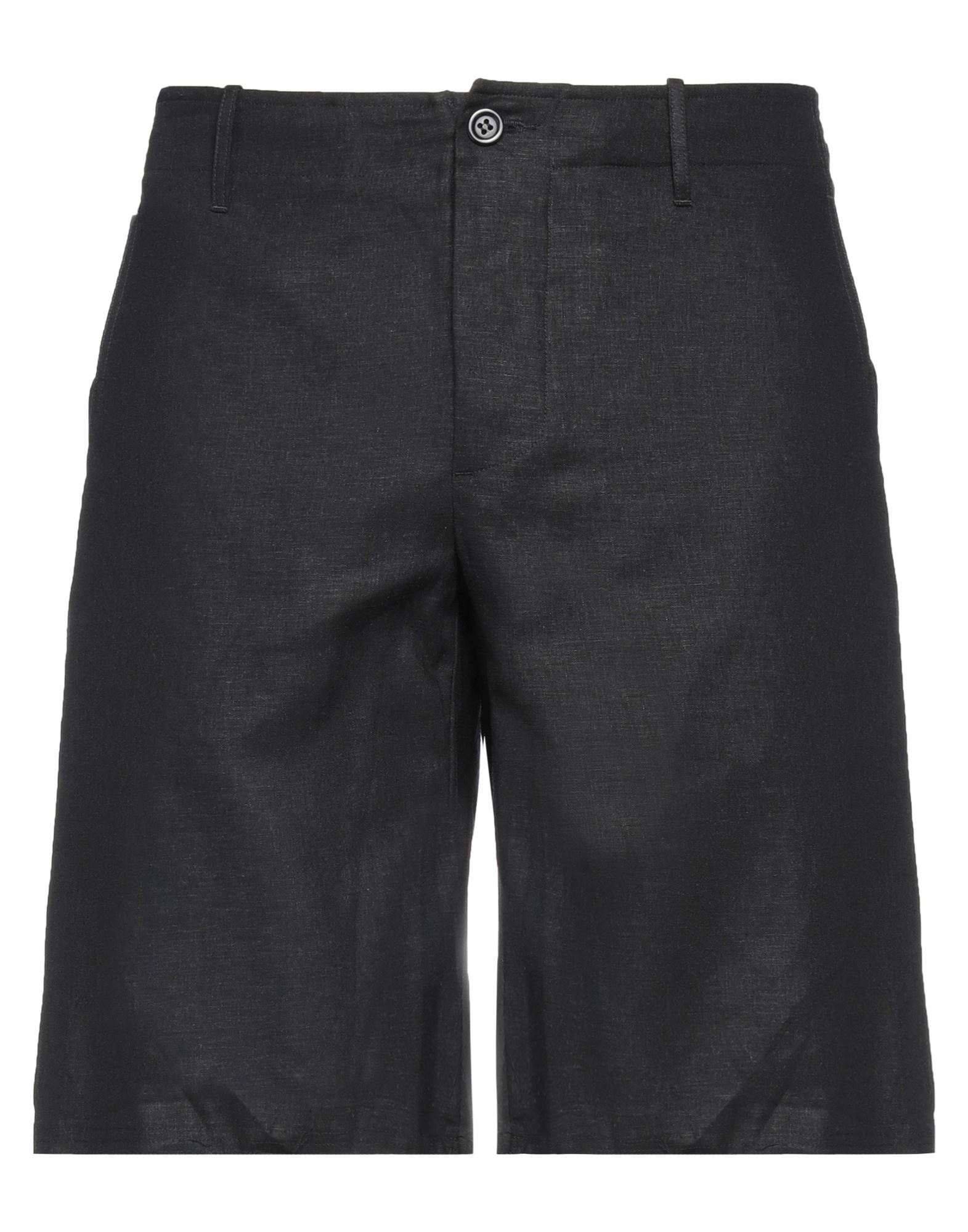 The Editor Man Shorts & Bermuda Shorts Black Size Xl Viscose, Linen