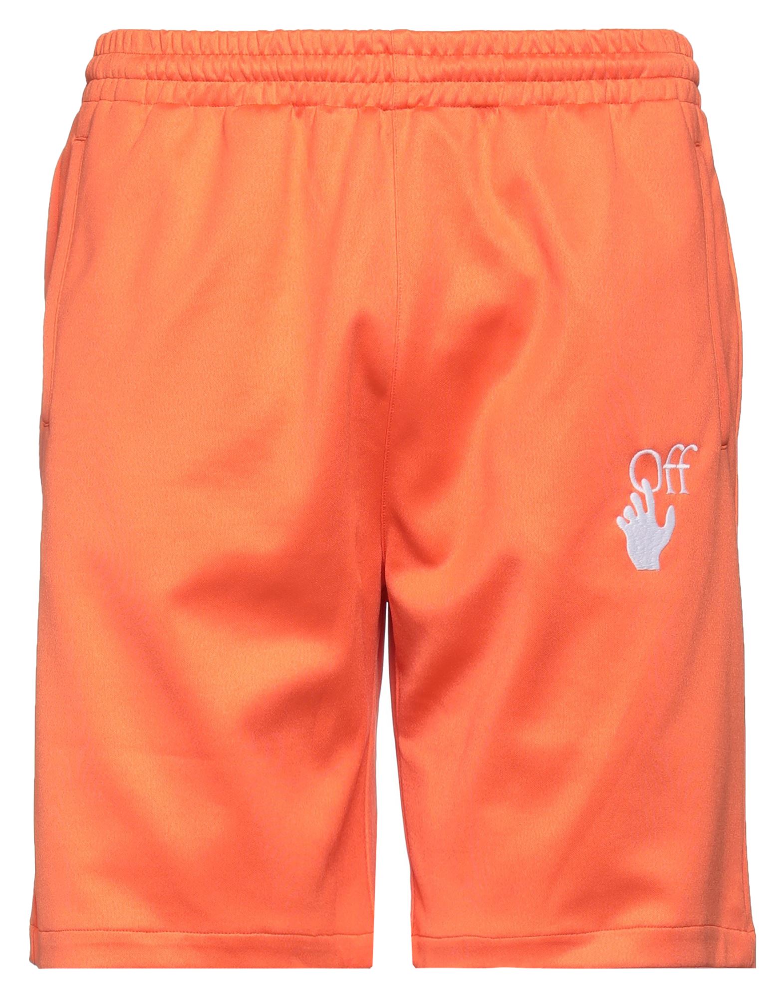 Off-white Man Shorts & Bermuda Shorts Orange Size Xl Polyamide, Cotton, Elastane