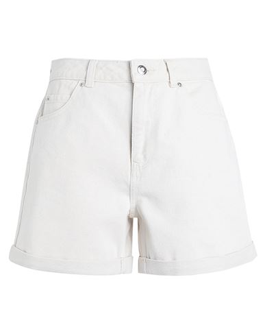Vero Moda Woman Denim Shorts Cream Size Xl Cotton In White